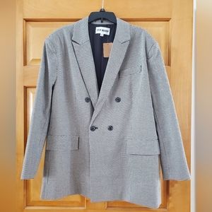 NEW! Steve Madden Women's L Plaid Double Breasted Blazer Never Worn